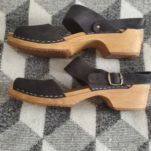 Classic Black Moheda Swedish Clog Sandals